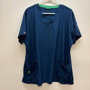 Carhartt Force Navy Blue Scrub Top